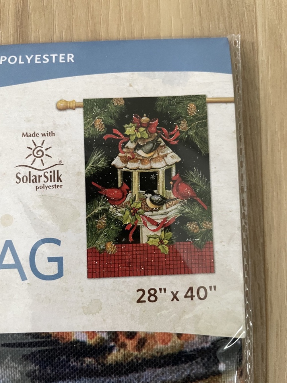 NEW BreezeArt Christmas Dinner Premium Standard Flag 28x40 Holiday Cardinals